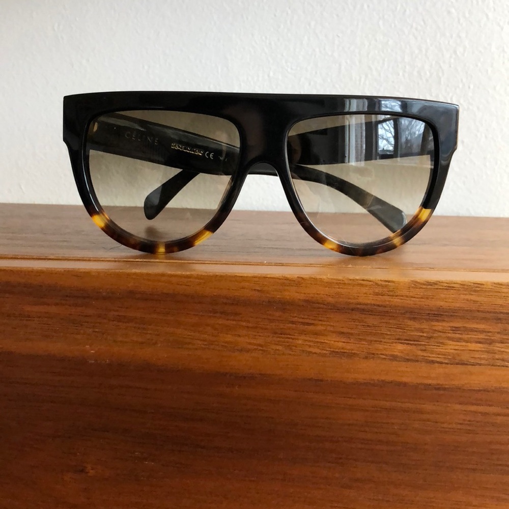 CELINE - Aviator acetate sunglasses, Black